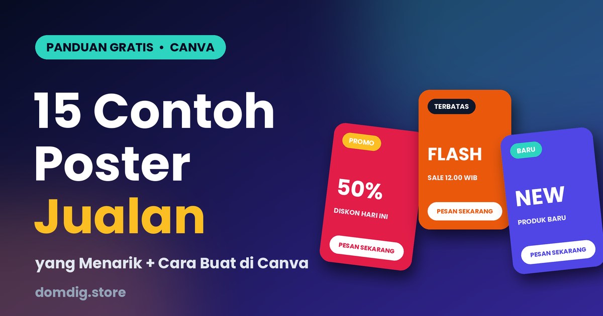 15 Contoh Poster Jualan yang Menarik + Cara Membuatnya di Canva