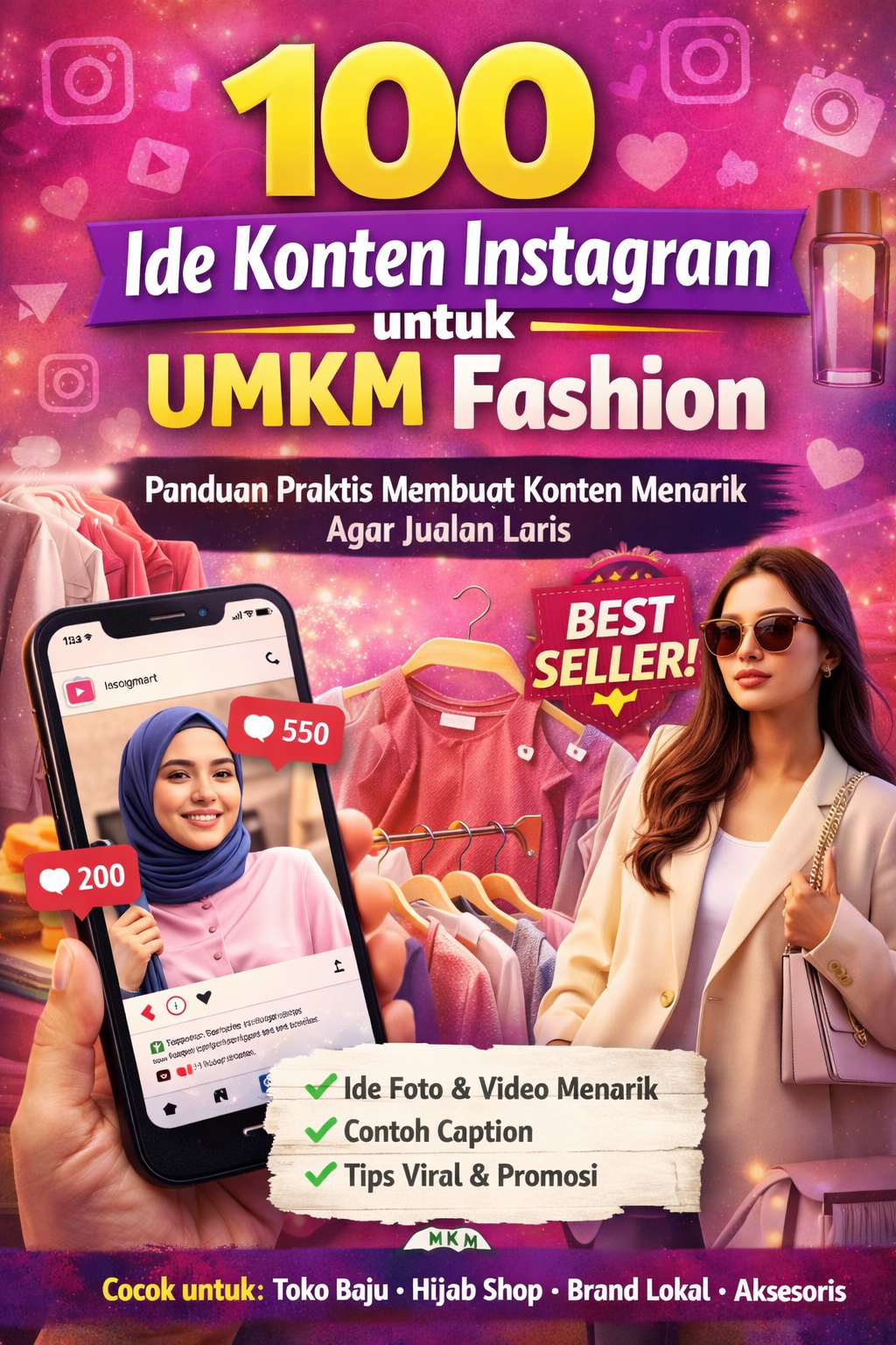 100 Ide Konten Instagram UMKM Fashion (Siap Pakai + Contoh Caption + Kalender Konten)