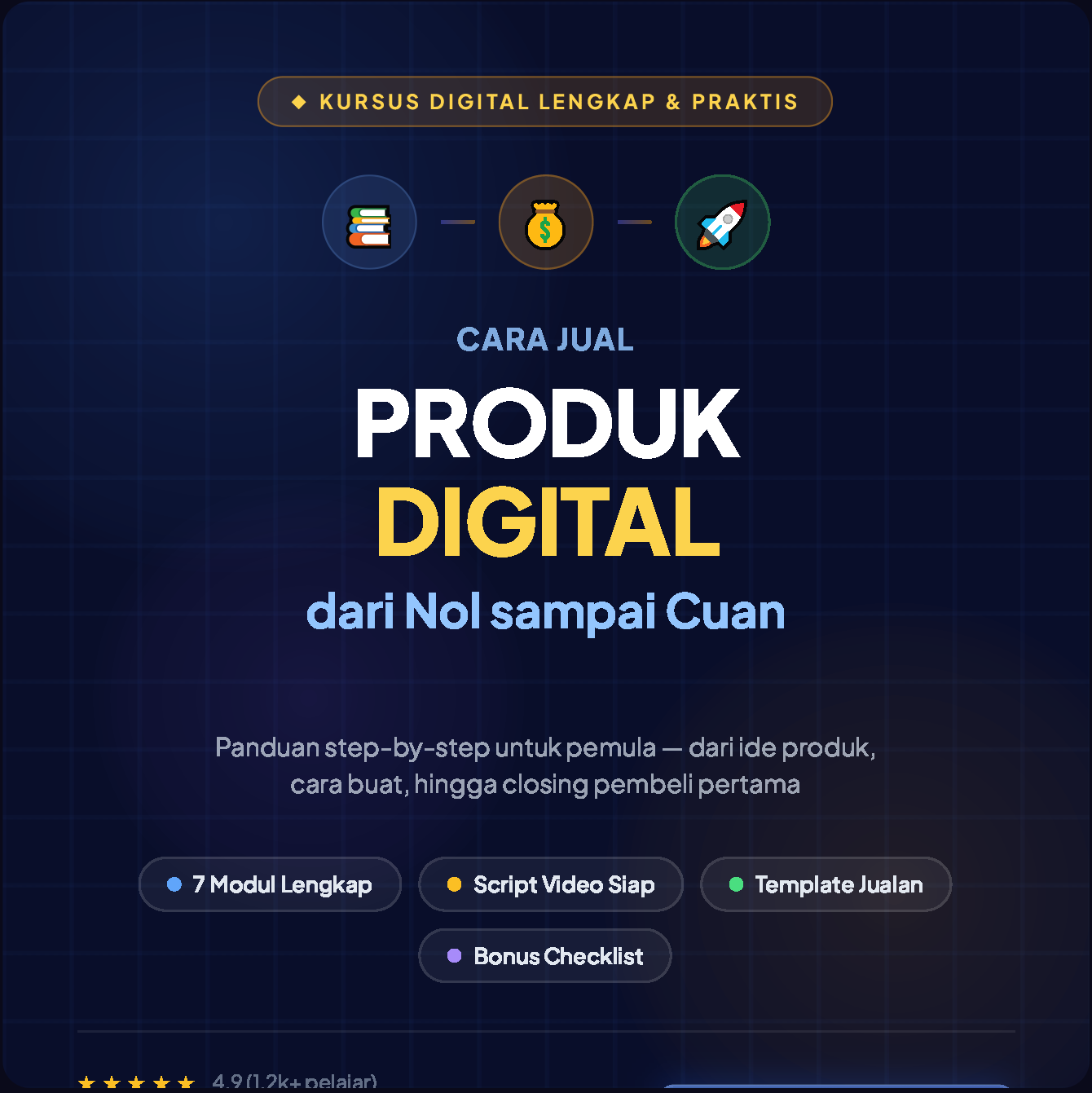 Kursus: CARA JUAL PRODUK DIGITAL dari Nol sampai Cuan